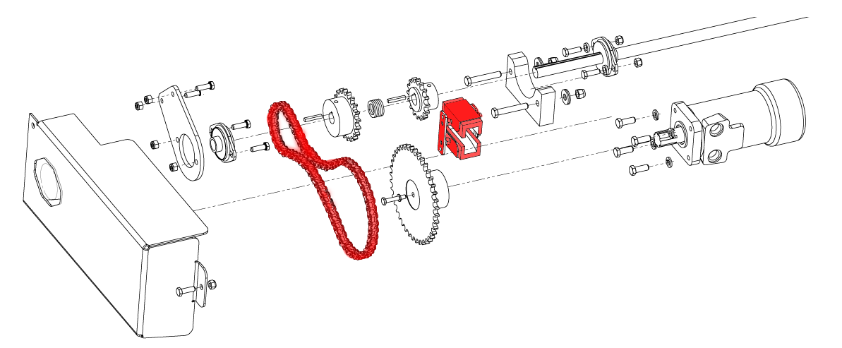 Strap Guide Arm Motor Drive Chain Rebuild Kit
